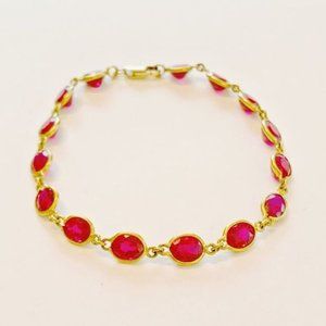 12kt Gold and Ruby Bracelet